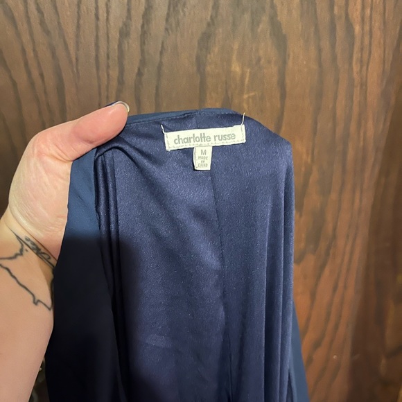 Navy blue Charlotte Russe Dress size M - Picture 2 of 2